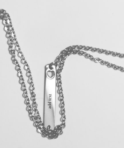 Silver cable plate necklace