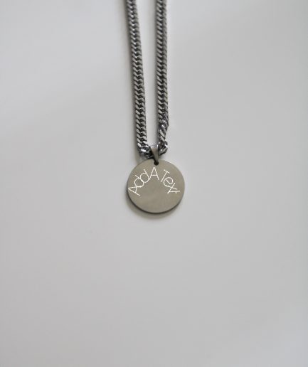 Circle Dog Tag Necklace